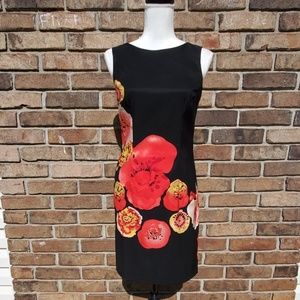 AB Studio Sleeveless Floral Midi Dress